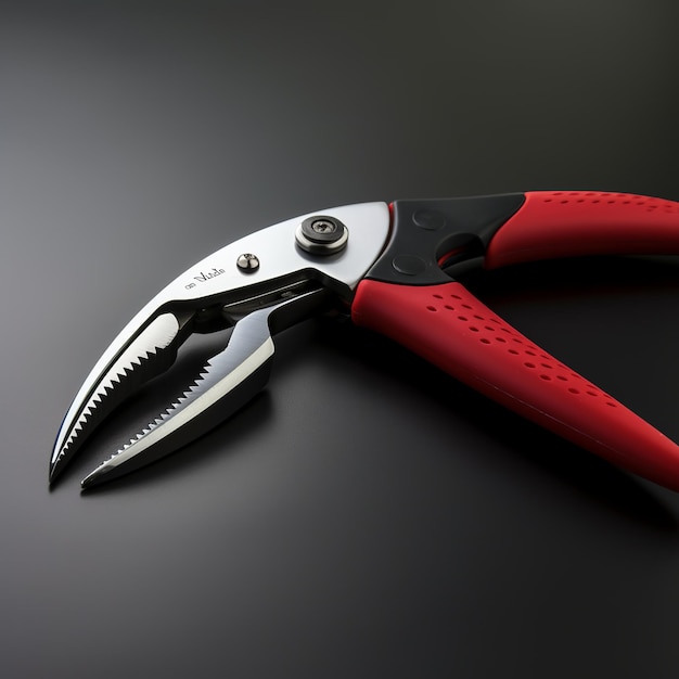 illustration of A pliers wider blades plastic handle with rubber ant