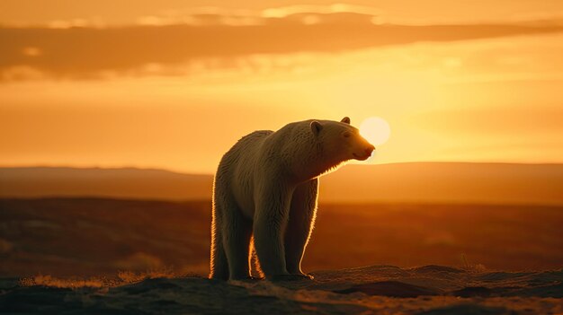 Foto illustrazione di orsi polari in inverno 3d realistico