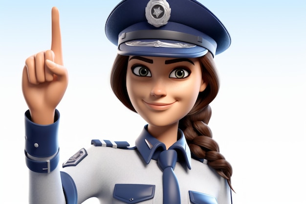 Illustration of a policewoman