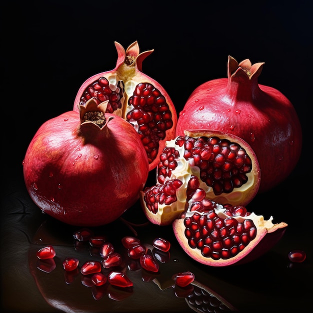 illustration of pomegranates