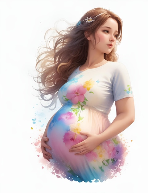 Illustration of pregnant woman