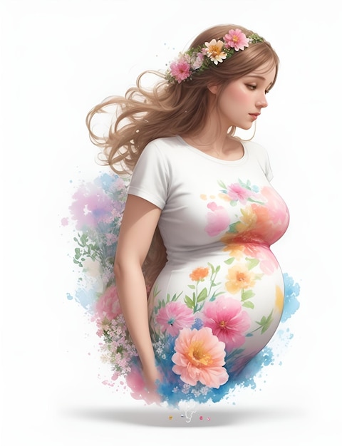 Illustration of pregnant woman