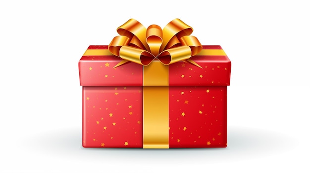 Photo illustration of a present gift on an isolated white background