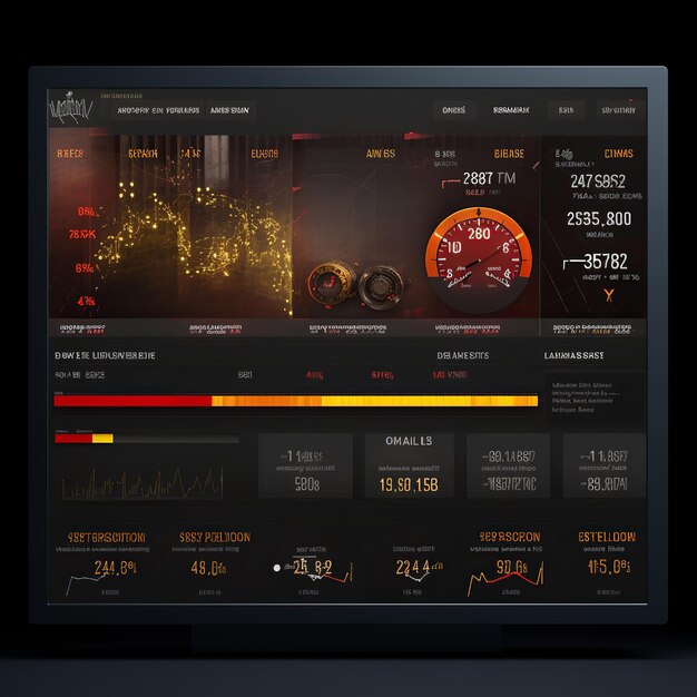 illustration of A prominently displayed scoreboard or chart that tra