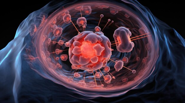 Photo an illustration of the protective nature of amniotic fluid as it cushions and surrounds the growing