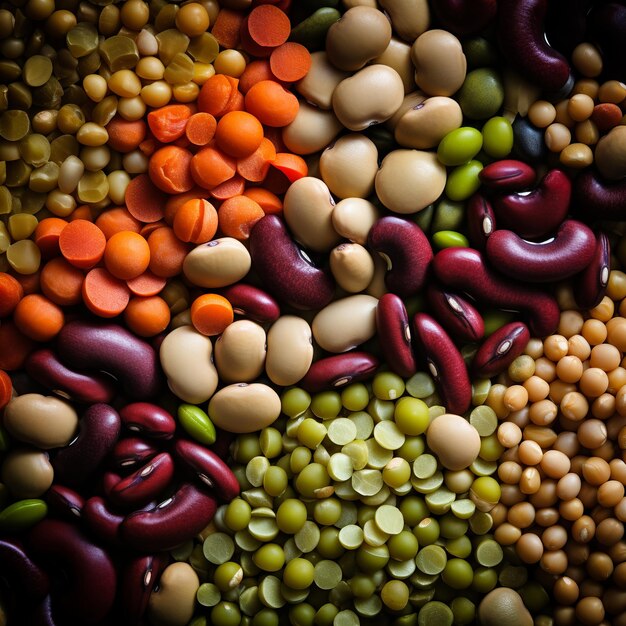 Photo illustration of pulses legumes