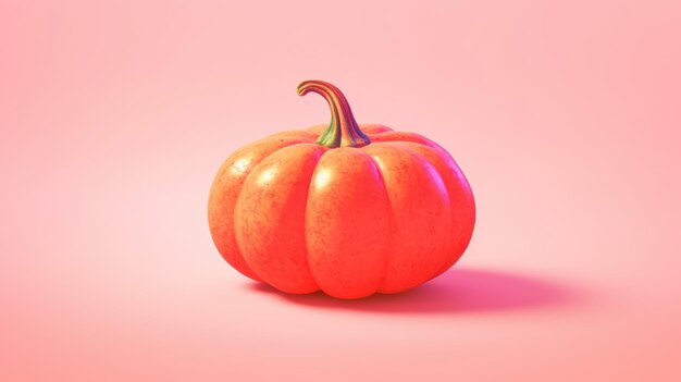 Illustration of a pumpkin in light red tones