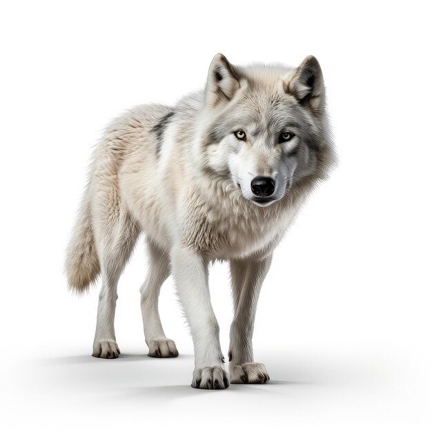 illustration pure white wolf