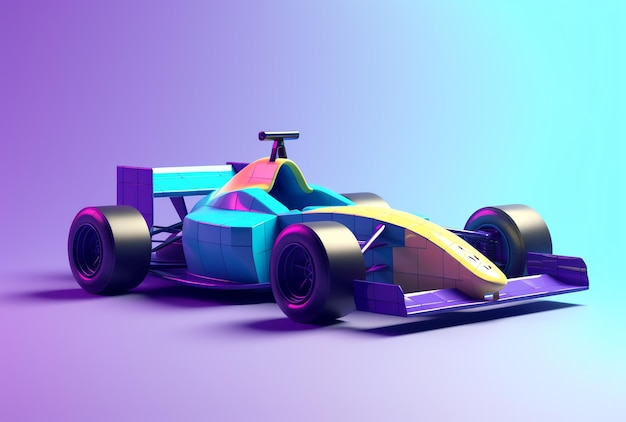 An illustration of racing car