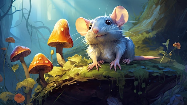 Photo illustration of a rat outdoors