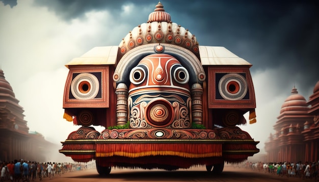 illustration of Ratha Yatra. Lord Jagannath