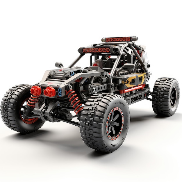 illustration rc car on white