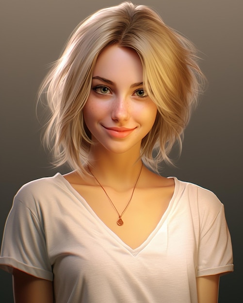 Photo illustration of a realistic detailed girl