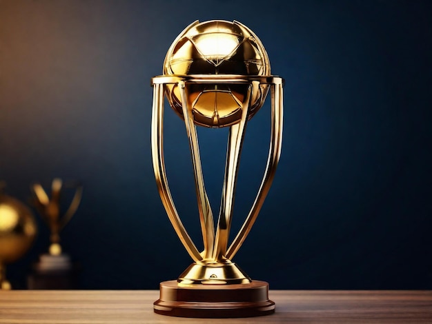 Иллюстрация реалистичного трофея "Золотой кубок" для крикета