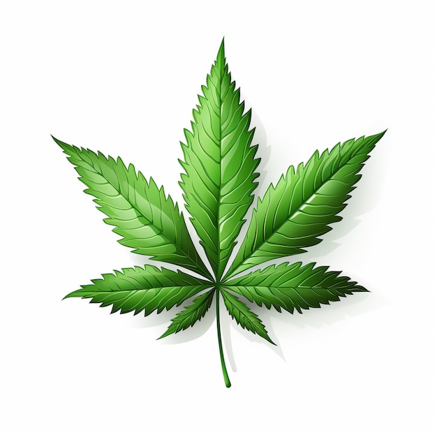 Photo illustration of a realistic sevenleaf marijuana