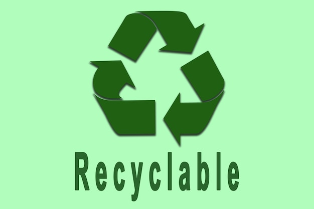 Photo illustration of the recycling sign