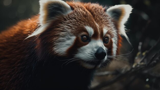 Illustration of Red Panda in the Forest