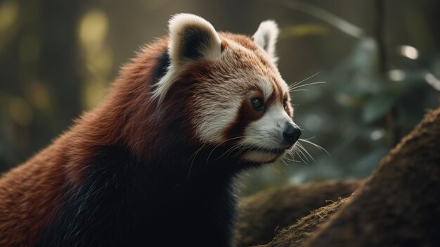 Illustration of Red Panda in the Forest