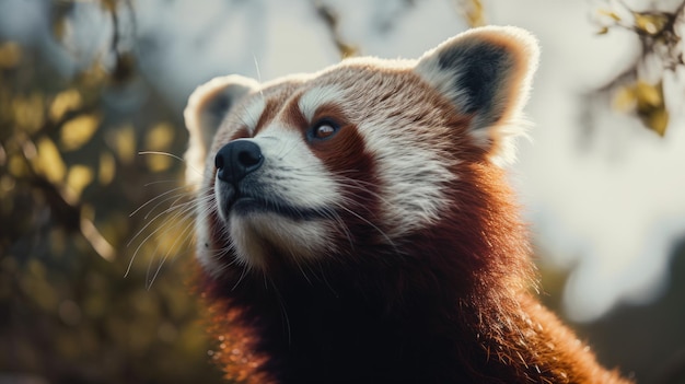 Illustration of Red Panda in the Forest