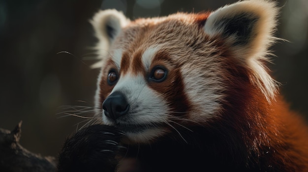 Illustration of Red Panda in the Forest