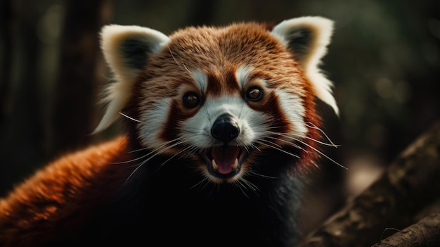 Illustration of Red Panda in the Forest