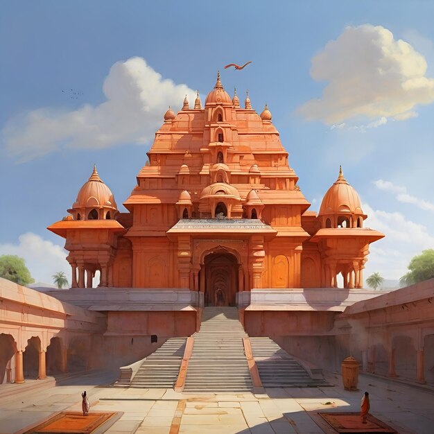 illustration of religious background of Shri Ram Janmbhoomi Teerth Kshetra Ram Mandir Temple