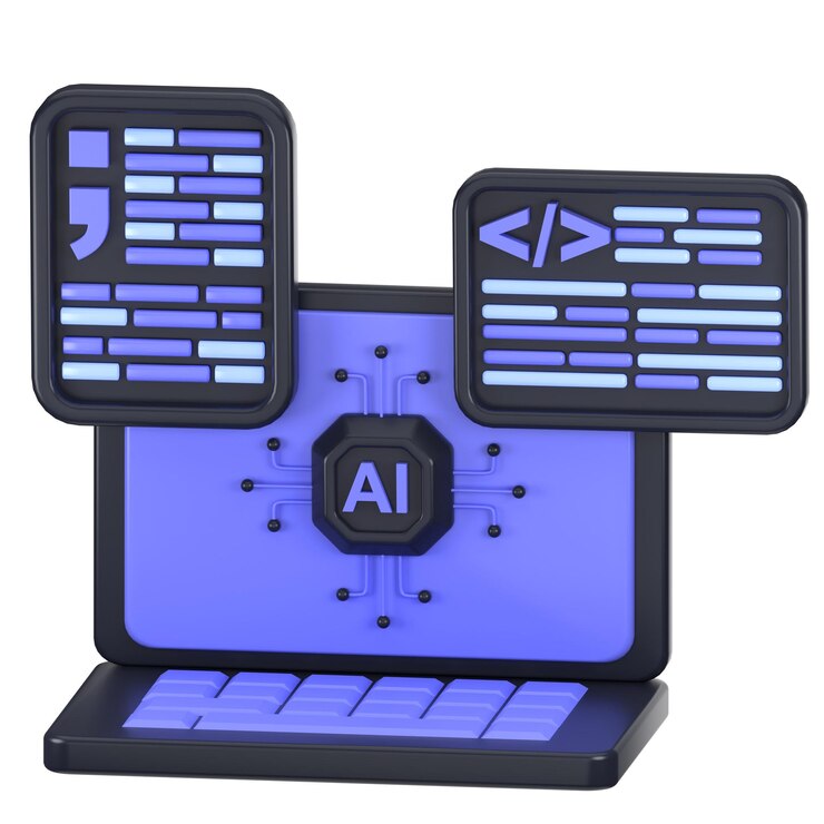 Photo illustration render 3d icon ai programming blender