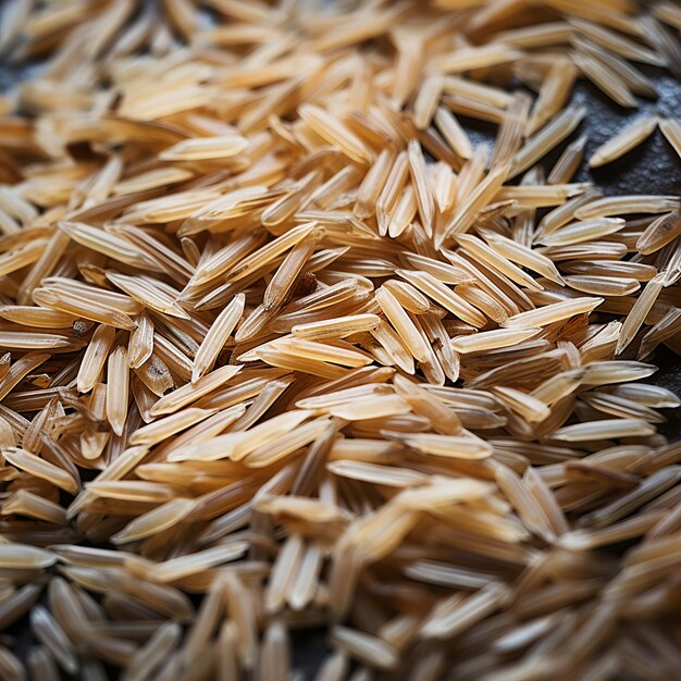 illustration of rice close up wooden background realistic backgroud
