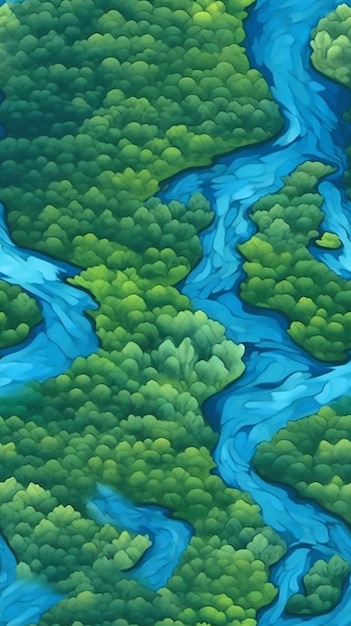 illustration of river