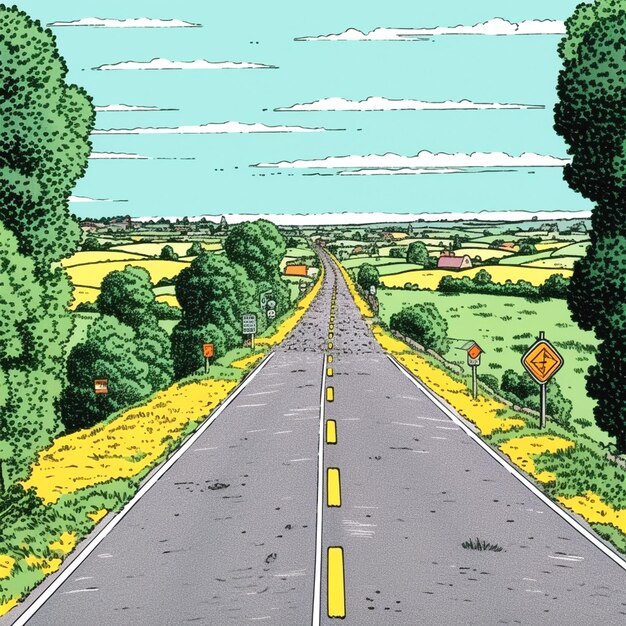 illustration of road