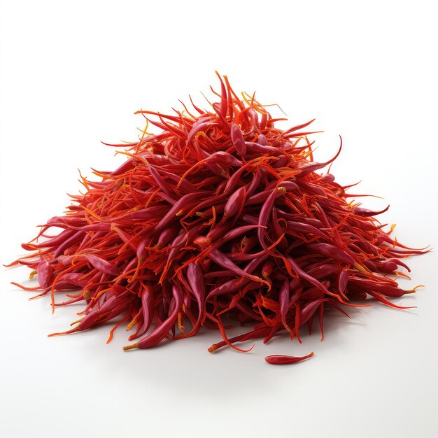 illustration saffron spice on pure white