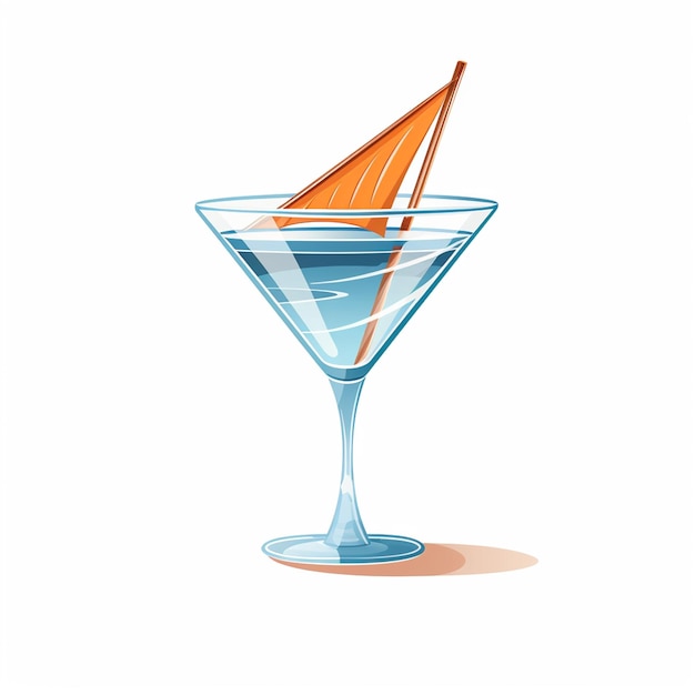 Premium Photo Illustration of a sail boat floating in a cocktail glass