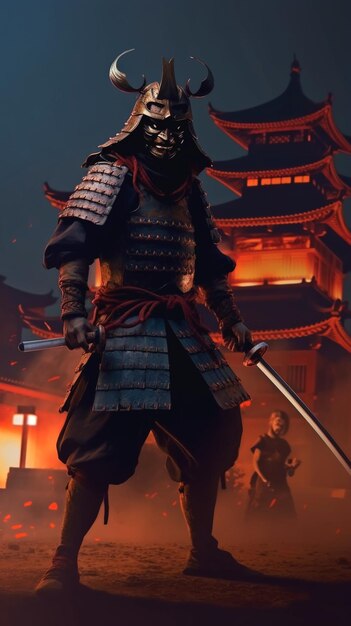 illustration of samurai