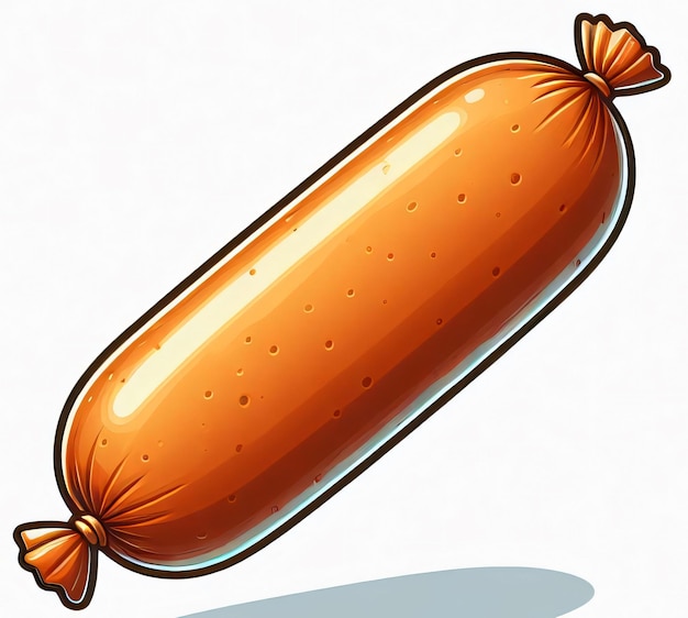 Illustration of a sausage clean simple