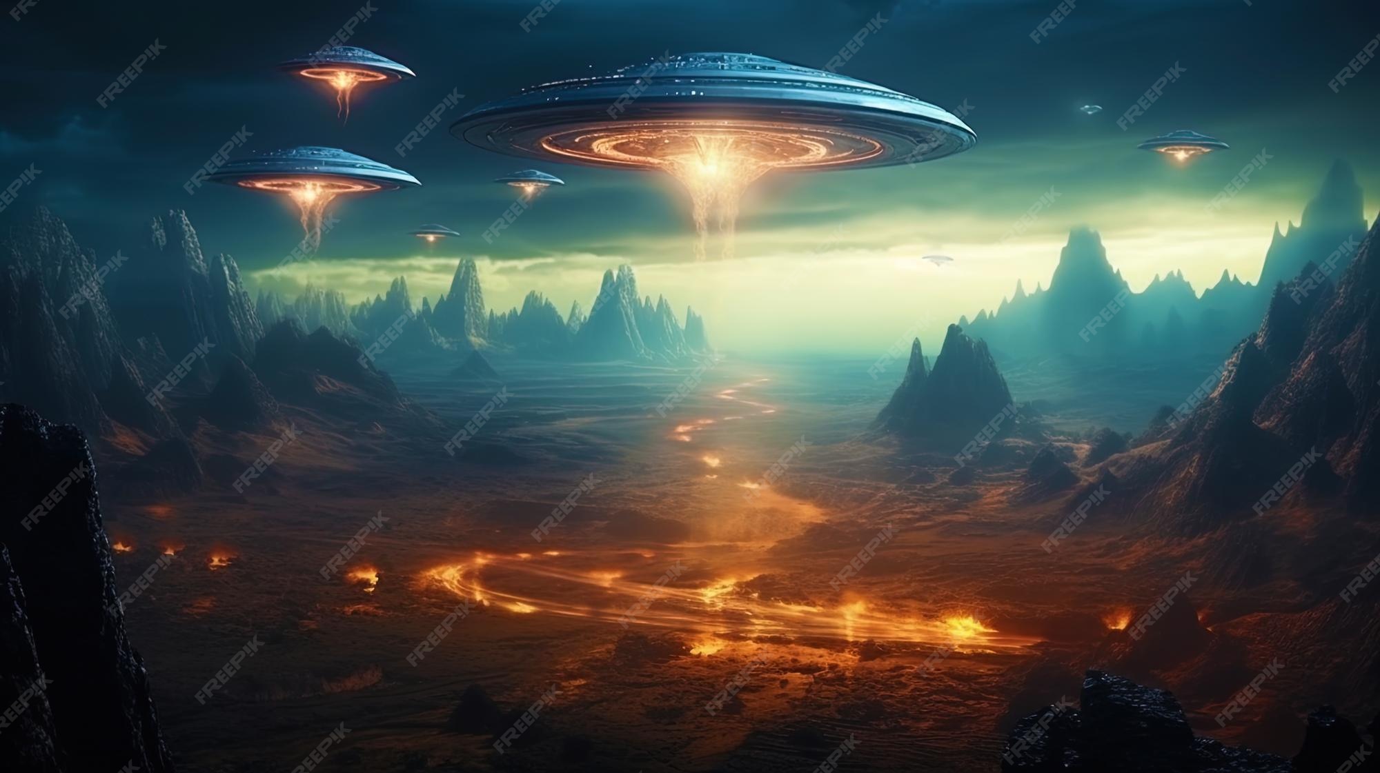Premium Photo An Illustration Of A Science Fiction Story Aliens On premium-photo-an-illustration-of-a-science-fiction-story-aliens-on