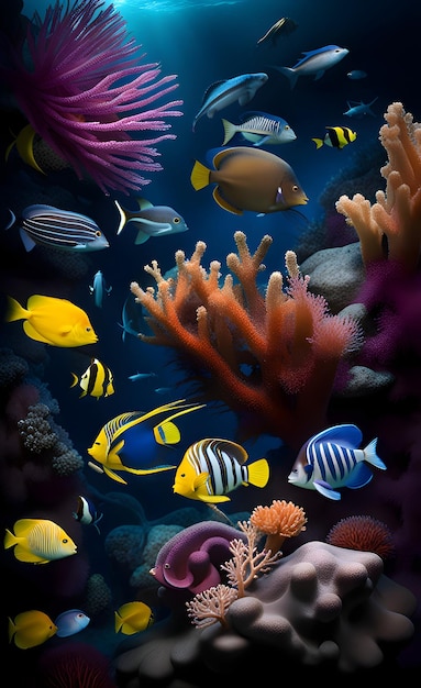 Illustration of sea life