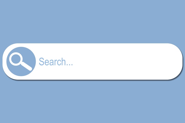 Illustration of a search bar on blue background