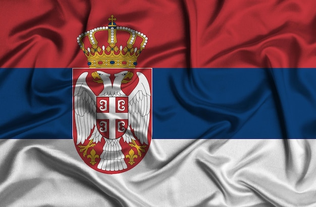 Illustration of serbia flag