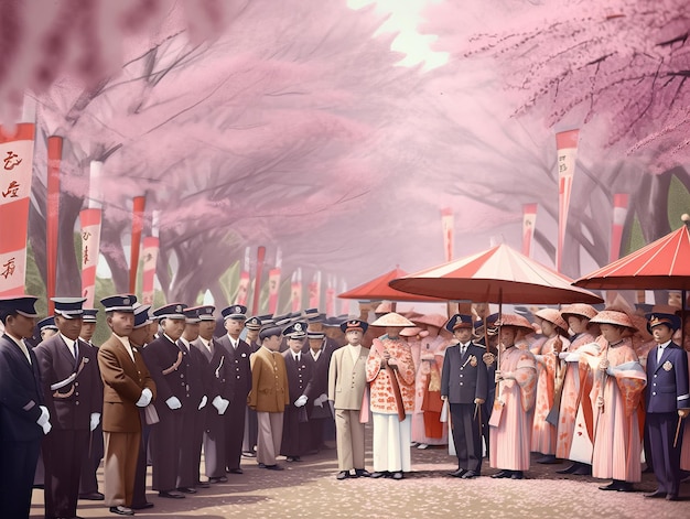 Photo illustration showa day in pink