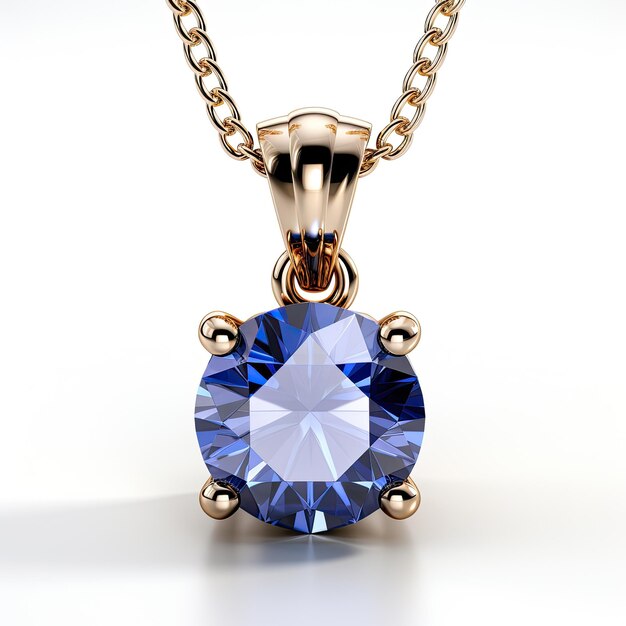 illustration showcasing delicious blue sapphire necklace