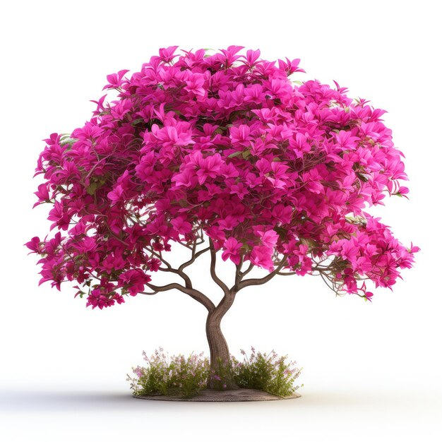 illustration showcasing perfect isolated bougainvillea