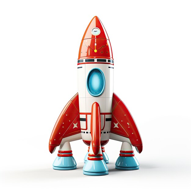 illustration showcasing rocket toy creatively