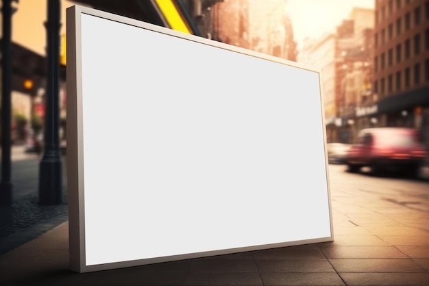 Illustration of sign Mockup AI generation