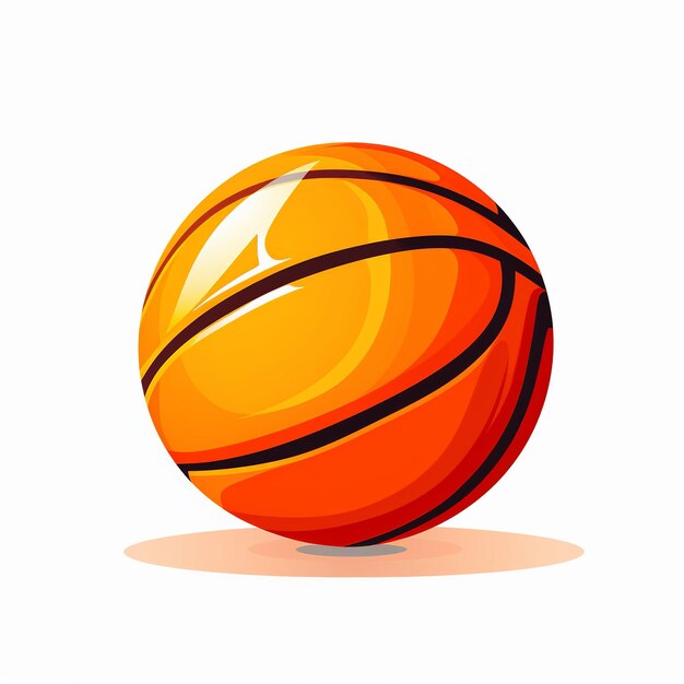 illustration of Simplified basketball vector illustration on a white