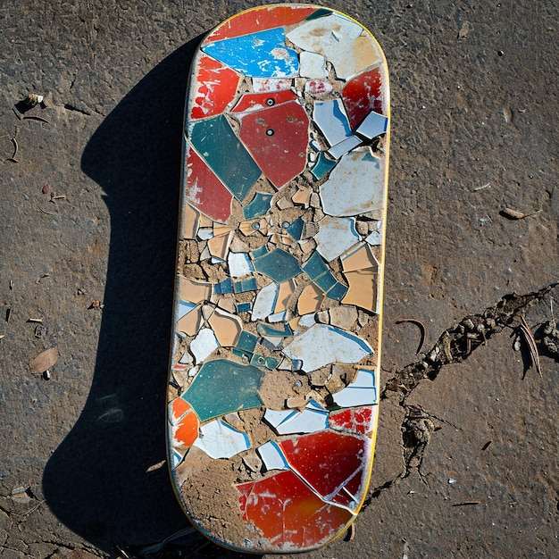 Illustration of a skater performing skateboarding trick