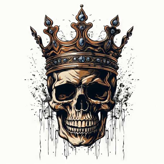 Photo an illustration of a skull art design