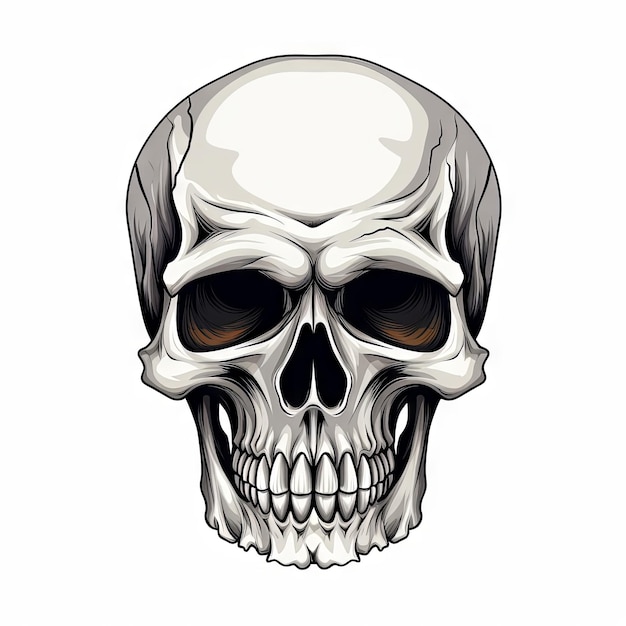 An Illustration skull tattoo design