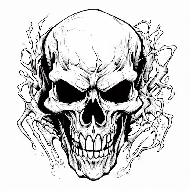 860 Silhouette Of A Evil Skull Tattoo Designs Illustrations RoyaltyFree  Vector Graphics  Clip Art  iStock