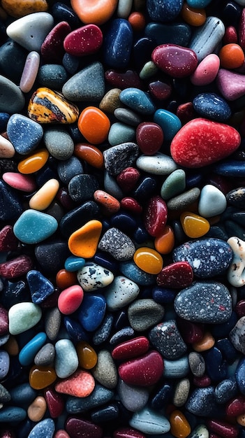 Illustration of small sea stone pebble background AI Generated