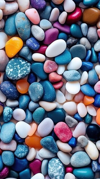 Illustration of small sea stone pebble background AI Generated